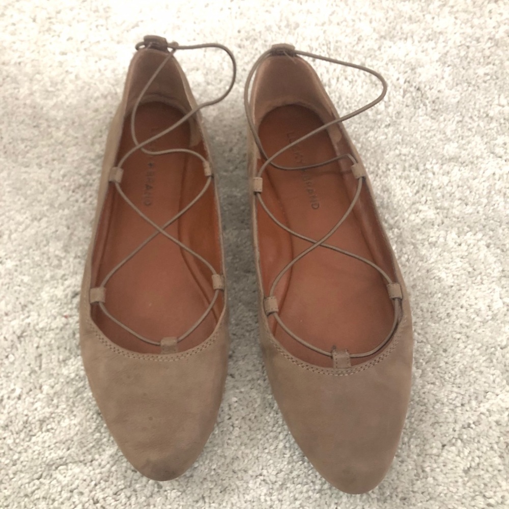 Lucky Brand lace up flats